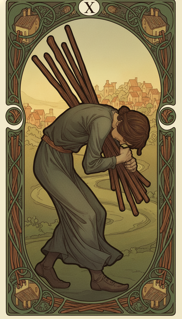Ten of Wands tarot card
